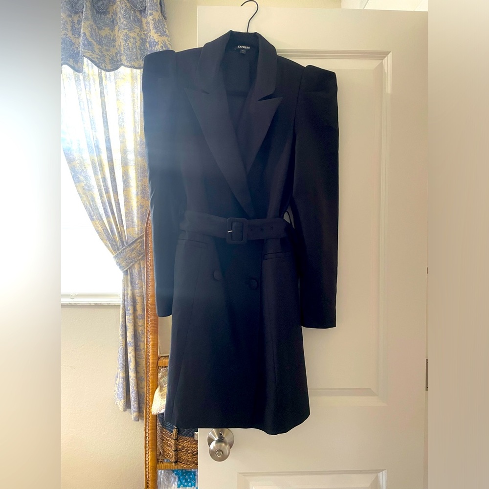 Express Black Double-Breasted Dress - Picture 4 of 9